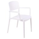 Ver imagem 1 de Cadeira Tramontina Serena com Braços Branco Empilhável em Polipropileno com Proteção