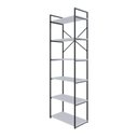 Ver imagem 3 de Estante Alta com 6 Prateleiras 185x60x33cm Yon Branco/Preto
