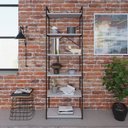 Ver imagem 1 de Estante Alta com 6 Prateleiras 185x60x33cm Yon Branco/Preto