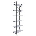 Ver imagem 7 de Estante Alta com 6 Prateleiras 185x60x33cm Yon Branco/Preto