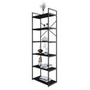 Ver imagem 5 de Estante Alta com 6 Prateleiras 185x60x33cm Yon Preto