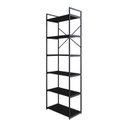 Ver imagem 3 de Estante Alta com 6 Prateleiras 185x60x33cm Yon Preto