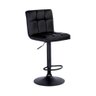 Banqueta Giratória Alta Recife Base de Metal C/ Regulagem de Altura Preto - D'rossi - 1