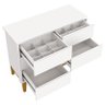 Cômoda Infantil 6 Gavetas Classic Branco Acetinado com Pés Madeira – Reller - 3