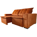 Ver imagem 1 de Sofá Retrátil/Reclinável Suzye 2,30 Suede Terracota Sala/Recepção