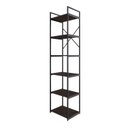 Ver imagem 3 de Estante Alta com 6 Prateleiras 185x45x33cm Yon Marrom/Terracota/Preto