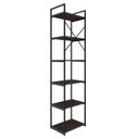 Ver imagem 7 de Estante Alta com 6 Prateleiras 185x45x33cm Yon Marrom/Terracota/Preto