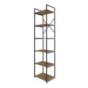 Ver imagem 3 de Estante Alta com 6 Prateleiras 185x45x33cm Yon Marrom/Vermont/Preto