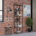 Ver mais imagens de Estante Alta com 6 Prateleiras 185x45x33cm Yon Marrom/Vermont/Preto