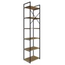 Ver imagem 7 de Estante Alta com 6 Prateleiras 185x45x33cm Yon Marrom/Vermont/Preto
