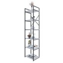 Ver imagem 5 de Estante Alta com 6 Prateleiras 185x45x33cm Yon Branco/Preto