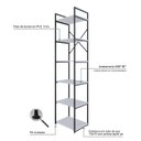 Ver imagem 6 de Estante Alta com 6 Prateleiras 185x45x33cm Yon Branco/Preto