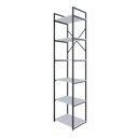 Ver imagem 3 de Estante Alta com 6 Prateleiras 185x45x33cm Yon Branco/Preto