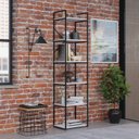 Ver mais imagens de Estante Alta com 6 Prateleiras 185x45x33cm Yon Branco/Preto