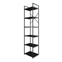 Ver imagem 3 de Estante Alta com 6 Prateleiras 185x45x33cm Yon Preto