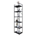 Ver imagem 5 de Estante Alta com 6 Prateleiras 185x45x33cm Yon Preto