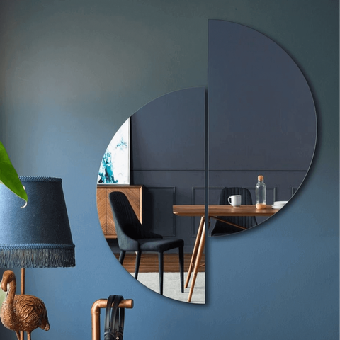 Espelho Orgânico Decorativo Halfmoon 80x40cm