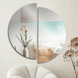 Espelho Orgânico Decorativo Halfmoon 80x40cm - 5
