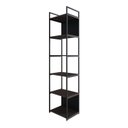 Ver imagem 3 de Estante Alta com 6 Prateleiras 185x45x33cm com Fundo Yon Marrom/Terracota/Preto