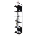 Ver imagem 5 de Estante Alta com 6 Prateleiras 185x45x33cm com Fundo Yon Marrom/Terracota/Preto