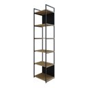 Ver imagem 3 de Estante Alta com 6 Prateleiras 185x45x33cm com Fundo Yon Marrom/Vermont/Preto