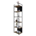 Ver imagem 5 de Estante Alta com 6 Prateleiras 185x45x33cm com Fundo Yon Marrom/Vermont/Preto
