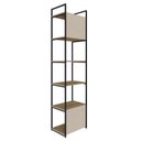 Ver imagem 7 de Estante Alta com 6 Prateleiras 185x45x33cm com Fundo Yon Marrom/Vermont/Preto