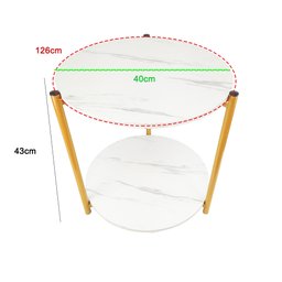 Mesa de Centro Sala Quarto Varanda Escritorio Multiuso Canto Lateral Mesinha Redonda Jardim Minimali - 7