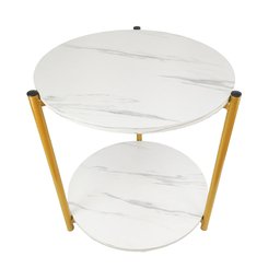 Mesa de Centro Sala Quarto Varanda Escritorio Multiuso Canto Lateral Mesinha Redonda Jardim Minimali - 2