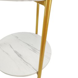 Mesa de Centro Sala Quarto Varanda Escritorio Multiuso Canto Lateral Mesinha Redonda Jardim Minimali - 3