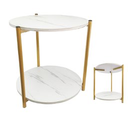 Mesa de Centro Sala Quarto Varanda Escritorio Multiuso Canto Lateral Mesinha Redonda Jardim Minimali - 1