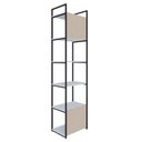 Ver imagem 7 de Estante Alta com 6 Prateleiras 185x45x33cm com Fundo Yon Branco/Preto