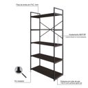 Ver imagem 6 de Estante com 5 Prateleiras 152cm x 80cm x 33cm Yon Marrom/Terracota/Preto