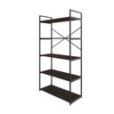 Ver imagem 3 de Estante com 5 Prateleiras 152cm x 80cm x 33cm Yon Marrom/Terracota/Preto
