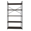 Ver imagem 2 de Estante com 5 Prateleiras 152cm x 80cm x 33cm Yon Marrom/Terracota/Preto