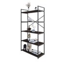 Ver imagem 5 de Estante com 5 Prateleiras 152cm x 80cm x 33cm Yon Marrom/Terracota/Preto
