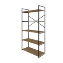 Ver imagem 3 de Estante com 5 Prateleiras 152cm x 80cm x 33cm Yon Marrom/Vermont Oak/Preta