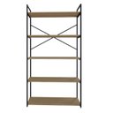 Ver imagem 2 de Estante com 5 Prateleiras 152cm x 80cm x 33cm Yon Marrom/Vermont Oak/Preta