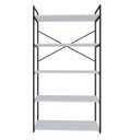 Ver imagem 2 de Estante com 5 Prateleiras 152cm x 80cm x 33cm Yon Branco/Preto
