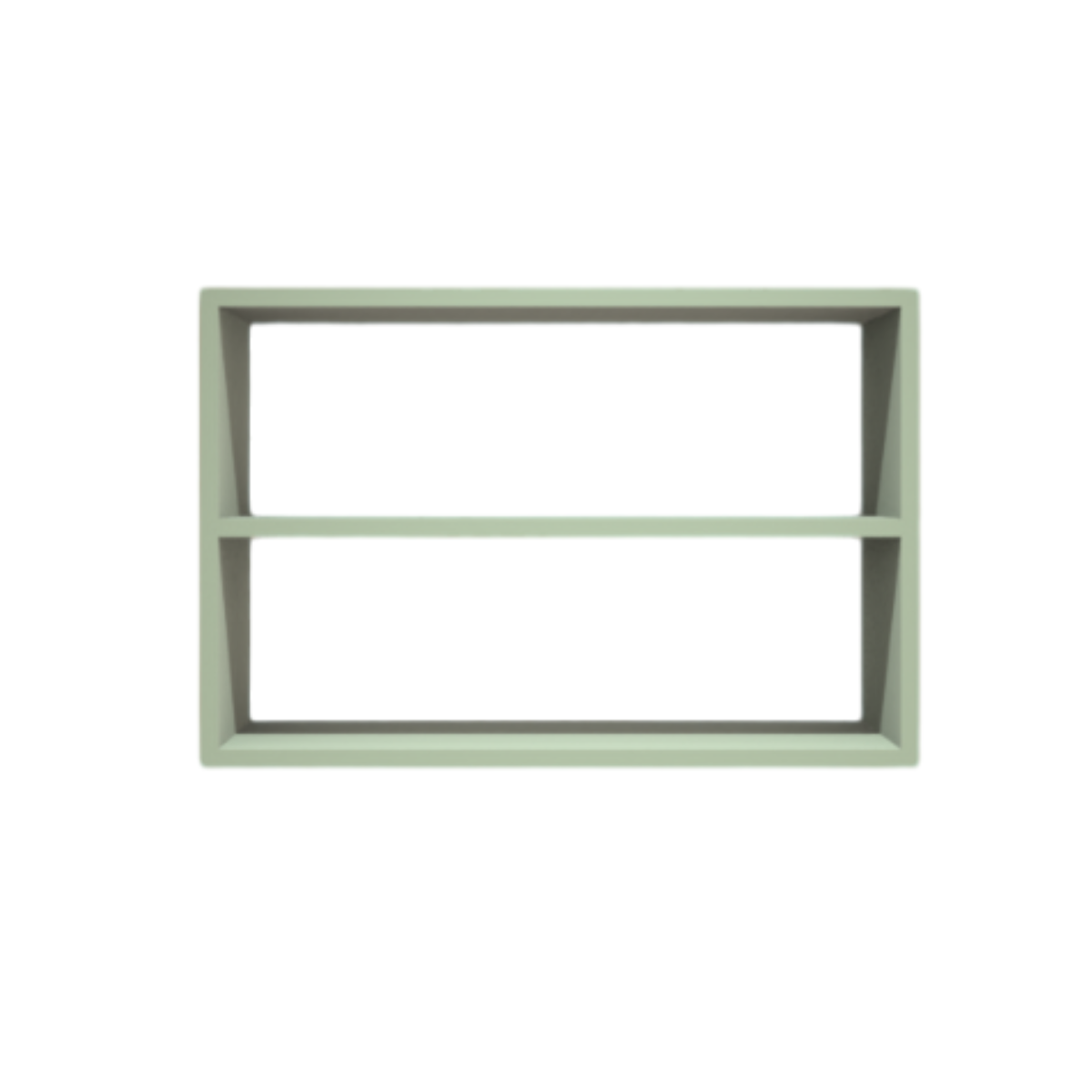Nicho Decorativo Retangular com Prateleira 60x40x20 Mdf Plancasa:verde Jade - 2