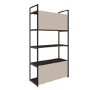 Ver imagem 7 de Estante com 5 Prateleiras 152cm x 80cm x 33cm com Fundo Yon Marrom/Terracota/Preto