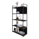 Ver imagem 5 de Estante com 5 Prateleiras 152cm x 80cm x 33cm com Fundo Yon Marrom/Terracota/Preto