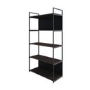 Ver imagem 3 de Estante com 5 Prateleiras 152cm x 80cm x 33cm com Fundo Yon Marrom/Terracota/Preto