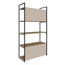 Ver imagem 7 de Estante com 5 Prateleiras 152cm x 80cm x 33cm com Fundo Yon Marrom/Vermont Oak/Preto