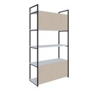 Ver imagem 7 de Estante com 5 Prateleiras 152cm x 80cm x 33cm com Fundo Yon Branco/Preto