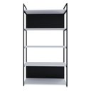Ver imagem 2 de Estante com 5 Prateleiras 152cm x 80cm x 33cm com Fundo Yon Branco/Preto
