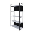 Ver imagem 3 de Estante com 5 Prateleiras 152cm x 80cm x 33cm com Fundo Yon Branco/Preto