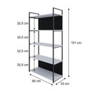 Ver imagem 4 de Estante com 5 Prateleiras 152cm X 80cm X 33cm com Fundo Yon
