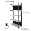 Ver imagem 6 de Estante com 5 Prateleiras 152cm X 80cm X 33cm com Fundo Yon