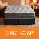 Ver imagem 5 de Cama Box Baú King Preto + Colchão Espuma D45 Ortopédico Zidi Brooklyn 193x203x67cm